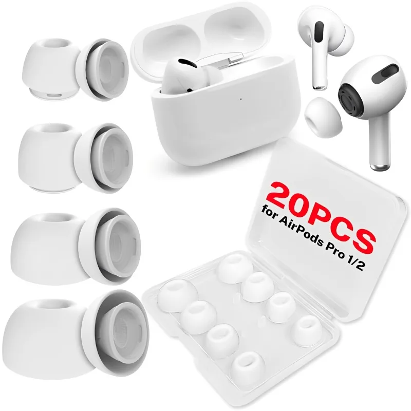 2-20Pcs Silicone Eartips Earplugs for Apple AirPods Pro 1st 2nd Generation Replacement Silicone Earbuds for AirPods Pro 1 2
