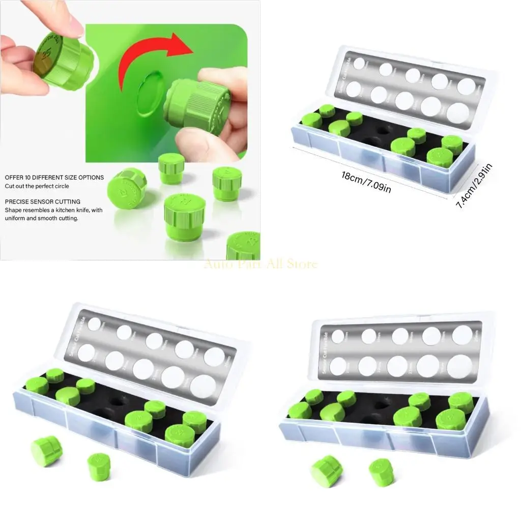 

J0MA Efficient Car Film Radars Hole Cutting Tool 10 Sizes Color Coded Quick Matching