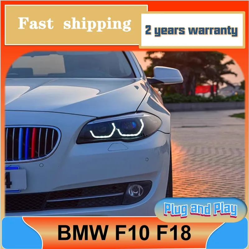 

Стайлинг автомобиля для BMW F10 фары 2010-2016 BMW F18 фары 520i 525i 530i DRL поворотный сигнал Ближний Дальний свет проектор Объектив