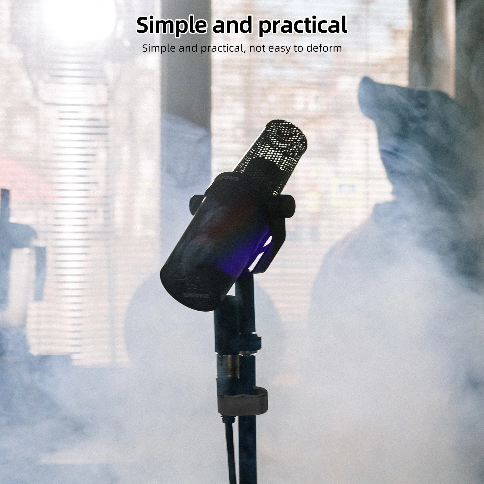 

10Pcs Microphone Cable Clamps Durable Plastic Mic Stand Accessories Widely Used Mic Cable Clip Plastic Clips Cord Clip