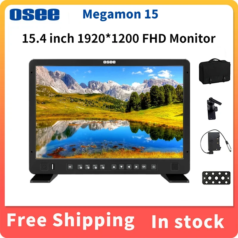 OSEE Megamon 15 15.4 inch 1920*1200 10bit 1000nits HDR Display Field Studio Production Adjustable Color Monitor Kit