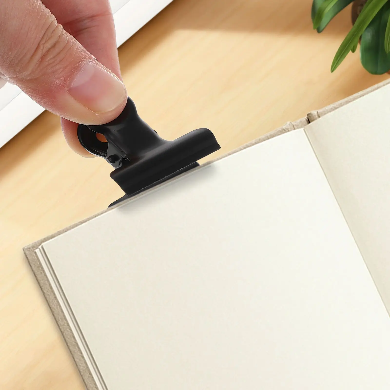 10 Pcs Shaping Clip Document Holder Clips Metal Fold Hinge Paper Clamp Ticket Stainless Steel Multifunctional