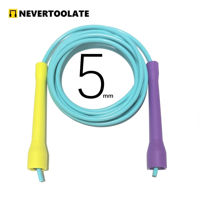 5mm 5.3mm 6mm thick rope cc HANDLE 2.8-3.2 meter long pvc skipping jump rope adult speed rope diameter fitness crossfit cheap