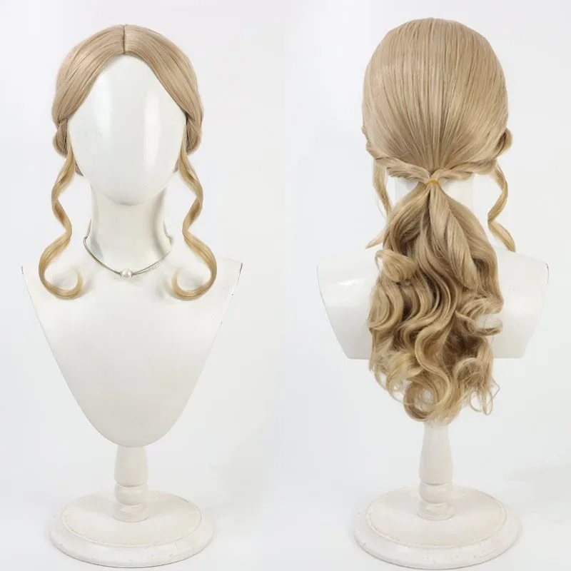 Peruka Cosplay Mignon Tokyo land Rogaston Brązowa Imitacja Skóry Głowy Kręcone Włosy Halloween
