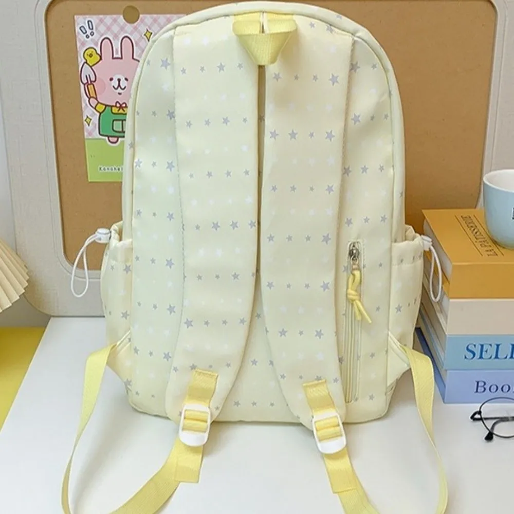 Korean Academy Style Small Star Backpack Large Capacity Waterproof School Backpack Wear-resistant Shockproof School Bag