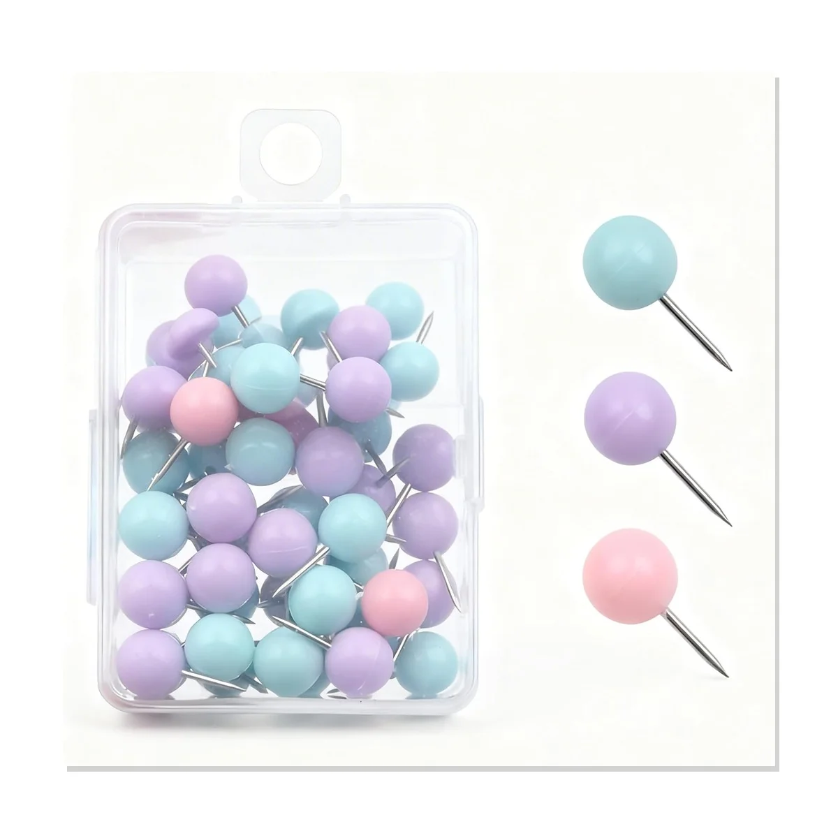 Piones de Colores Macaron, Duraderos, de Acero, con Agarre Seguro para Tableros de Anuncios de Oficina y Hogar, Manualidades y Reparaciones, Surtidos