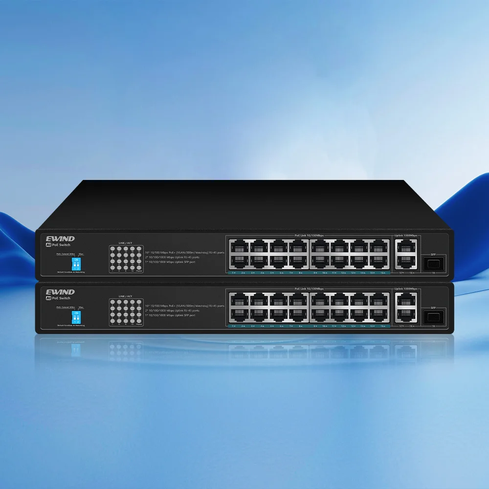 Imagem -04 - Ethernet Switch 100m Poe Gigabit Uplink Sfp Poe para a Câmera ip