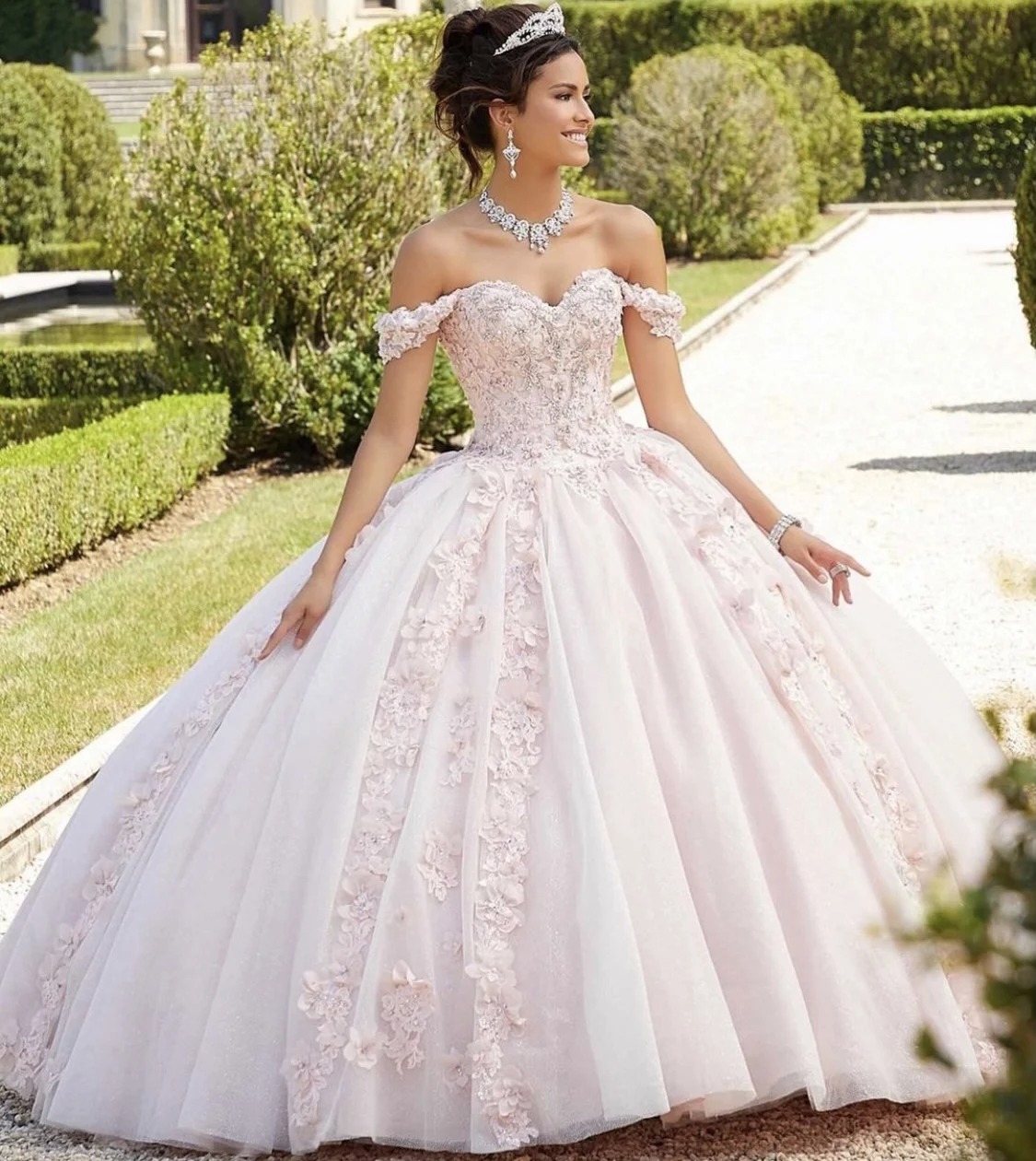 Abiti da sposa blu cielo chiaro 2022 abiti Quinceanera Applique in pizzo dolce 15 ragazze messicane Brithday Wear