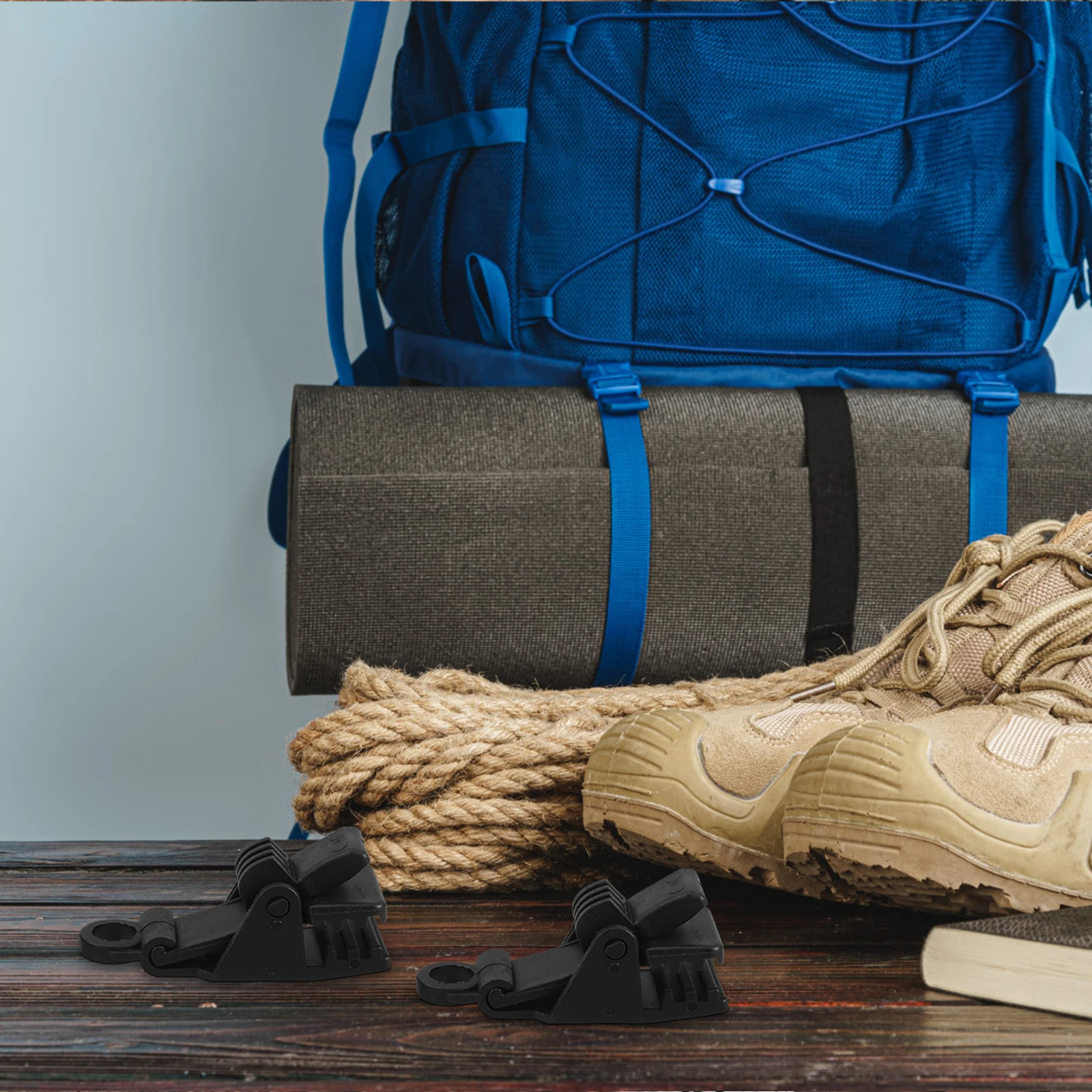 

2Pcs Heavy Duty Tent Clamps Outdoor Nylon Tarp Clips Windproof Picnic Camping Awning Fixers Tent Clips for Outdoor