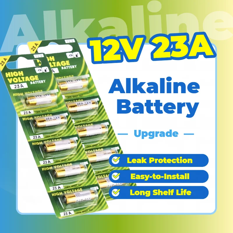

High Performance 12V Alkaline Battery A23 E23A 23A for Remote Control Doorbell Toy Flashlight Long-Lasting Power Premium Quality