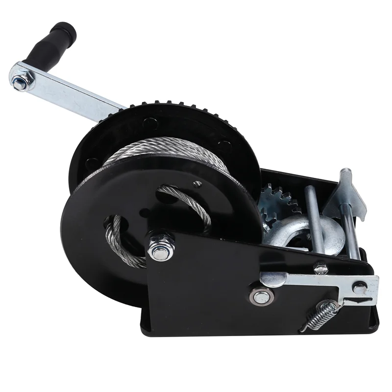 

Fresh 3500LB Hand Winch Heavy Duty Rope Crank With Steel Wire Cable And Two-Way Ratchet Hand Gear Winch For Trailer Boat ATV