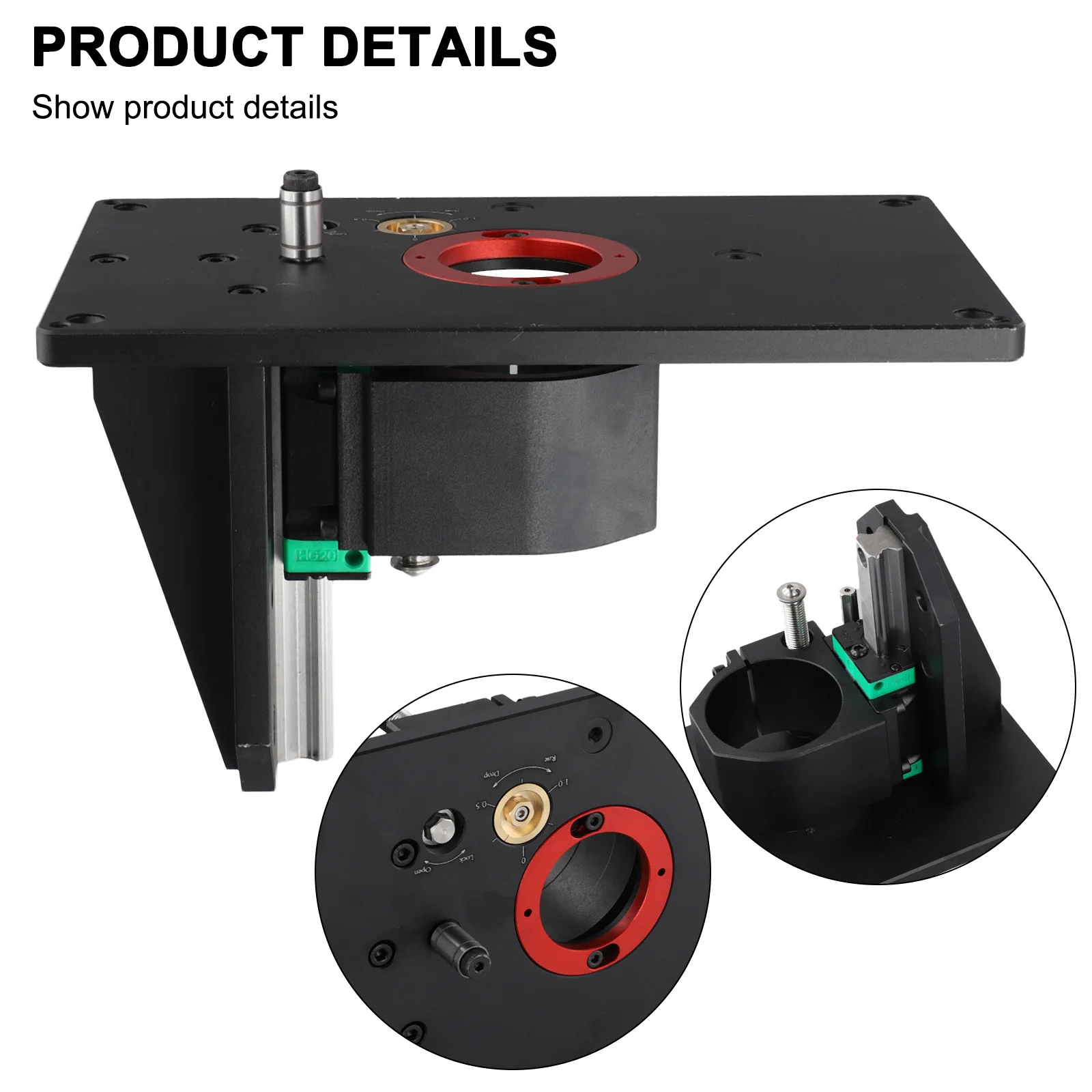 Router Lift Lifting Table Compact DIY Inverted Trimming Machine With Fixed Base Practical Brand New Long Lasting