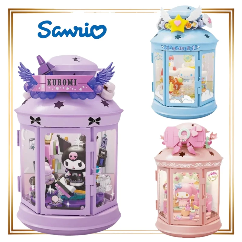 

TOPTOY Sanrio ночник строительные блоки Melody Kuromi Pochacco Cinnamoroll модель Kawaii Рождественская игрушка-головоломка подарок на день рождения