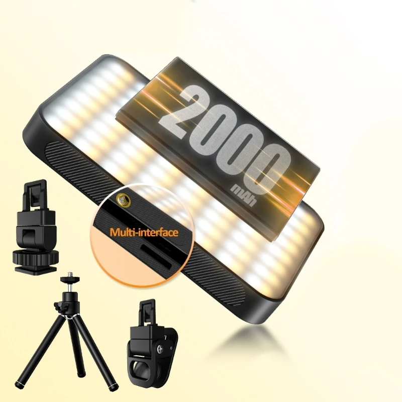 128LED Rechargeable Selfie Light, Clip Magnetic Fill Light for Phone Laptop Tablet For Vlogging Video Conference Live Stream