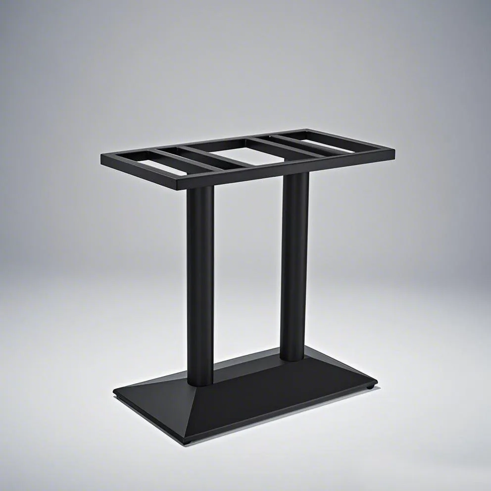 Double column, square, thickened, iron table rack, furniture, cast iron, table foot