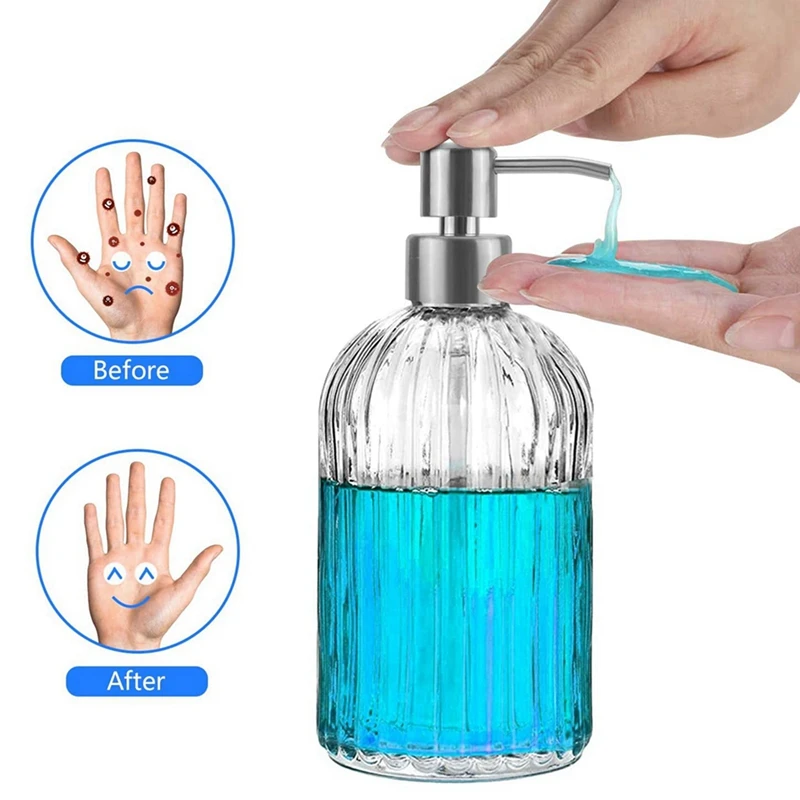 2X Soap Dispenser Pump Replacement - 304 Stainless Steel Soap And Lotion Dispenser Pump For Regular 28/400 Neck Bottles