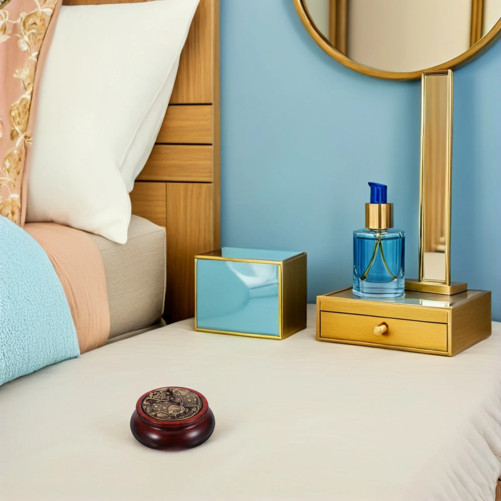 

2Pcs Dual-Sided Wood Baoding Balls Brass Hand Exercise Balls Hand Massage Therapy for Relaxation Mind-