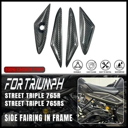 For Triumph Street Triple 765R 765RS 2017-2021 2022 2023 100% Carbon Fiber Fairing Side Fairing in Frame Motorcycle Accessories