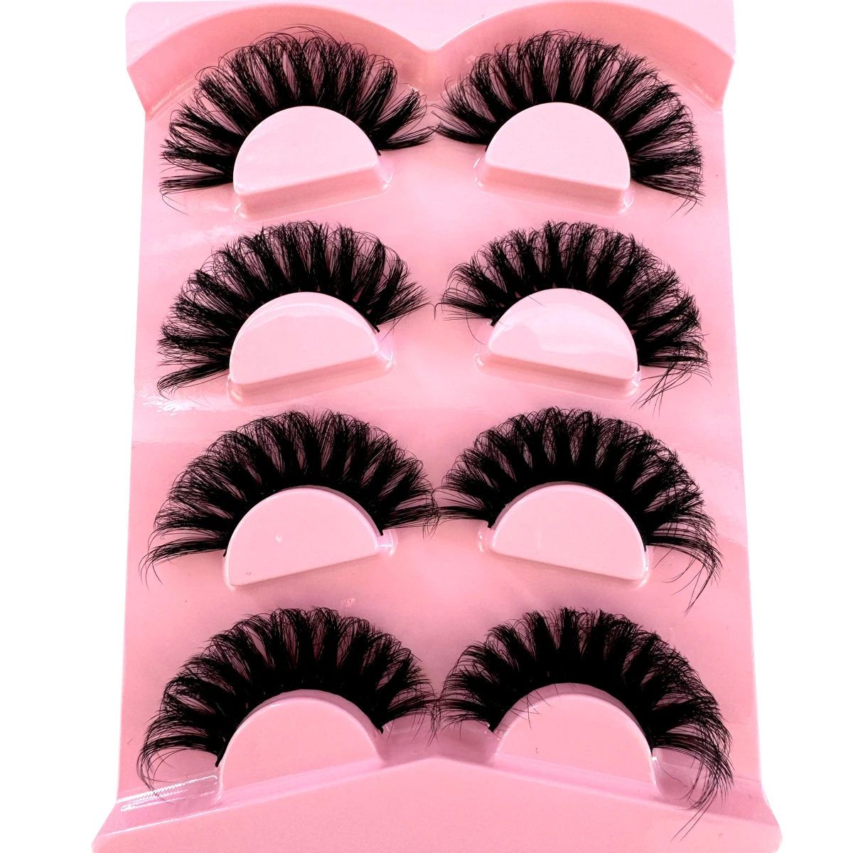AMSDCN 4 Pairs Fake Eyelashes Thick Long False Eyelashes Dramatic Lashes 3D Faux Mink Eyelashes Wholesale Full Strip Lashes Ma