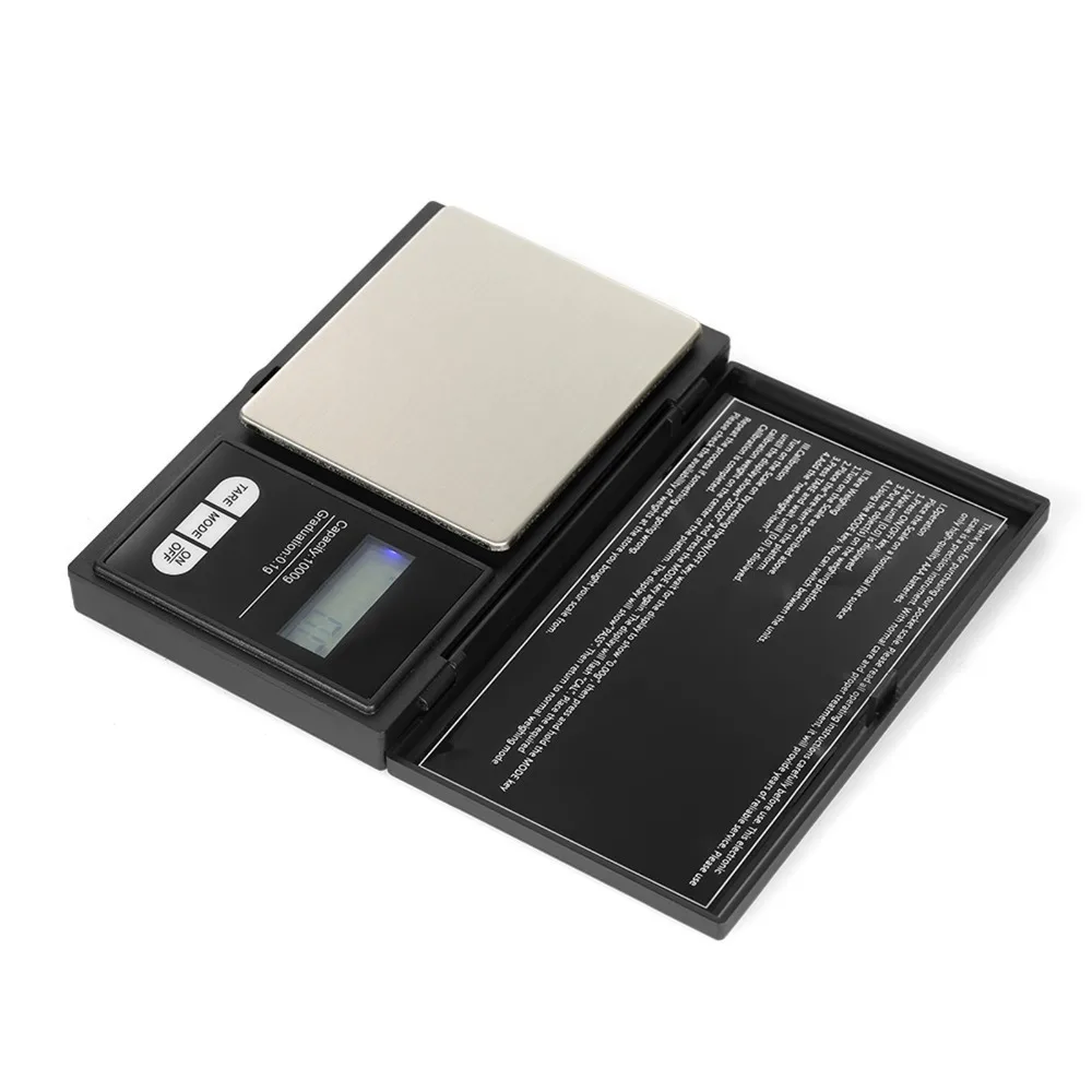 ABS Digital Pocket Scale Backlight Display 7 Units Convertible Electronic Gram Scale Portable High Precision Jewelry Gold Scale