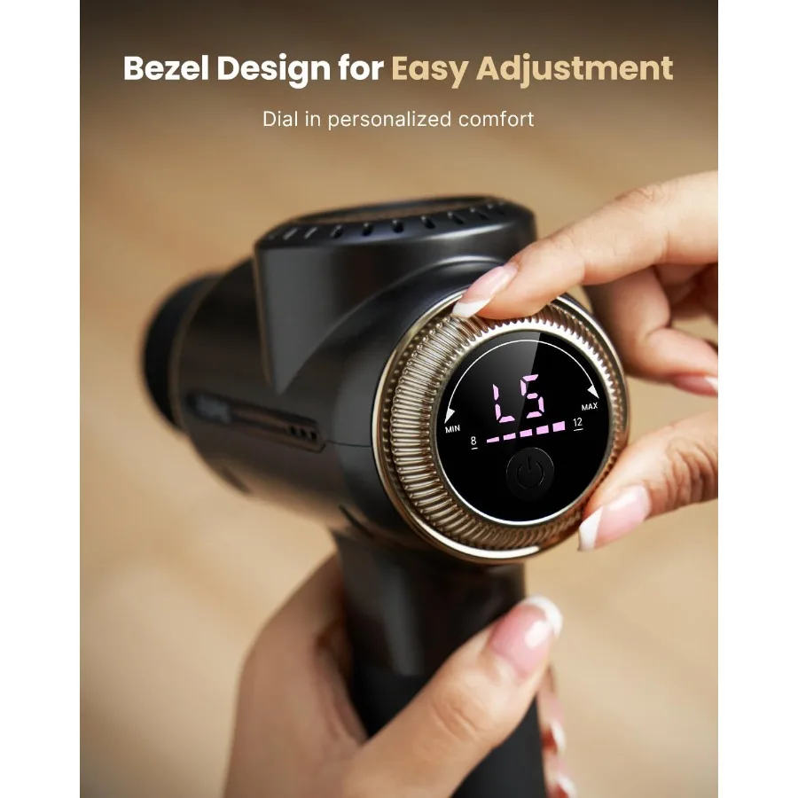 Massage Gun Deep Tissue Rugmassage met 8-12 mm verstelbare amplitude Heavy-Duty Valentijnsdag Geschenken Percussie Professioneel