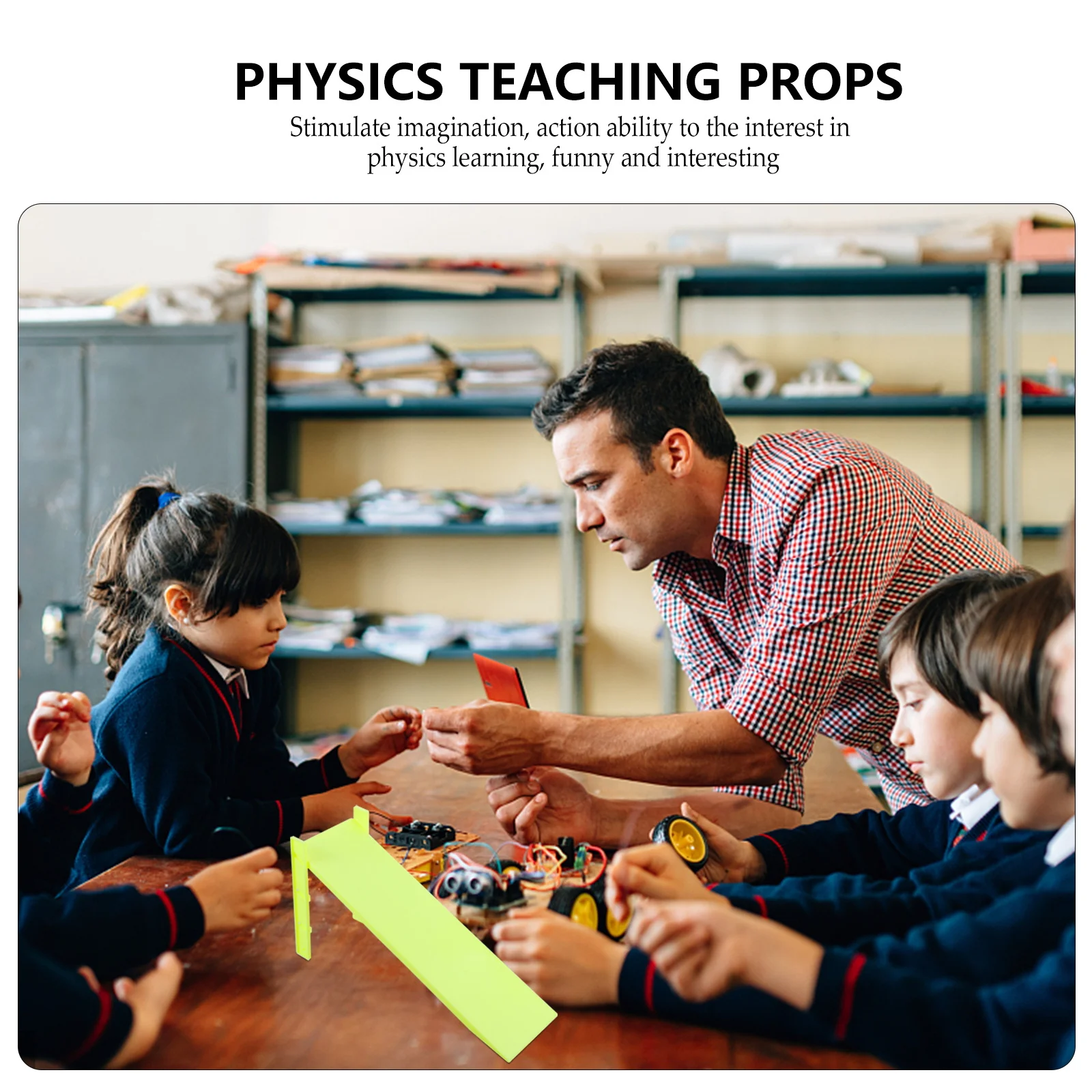 

2 set Physics Experiment Equipment Set Inclined Plates For School Teaching Plastic Slopes Stands Friction Experiment Tool