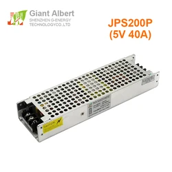 G-energy AC100-240V to 5V 40A 200W Wide Voltage LED Power Supply JPS200P