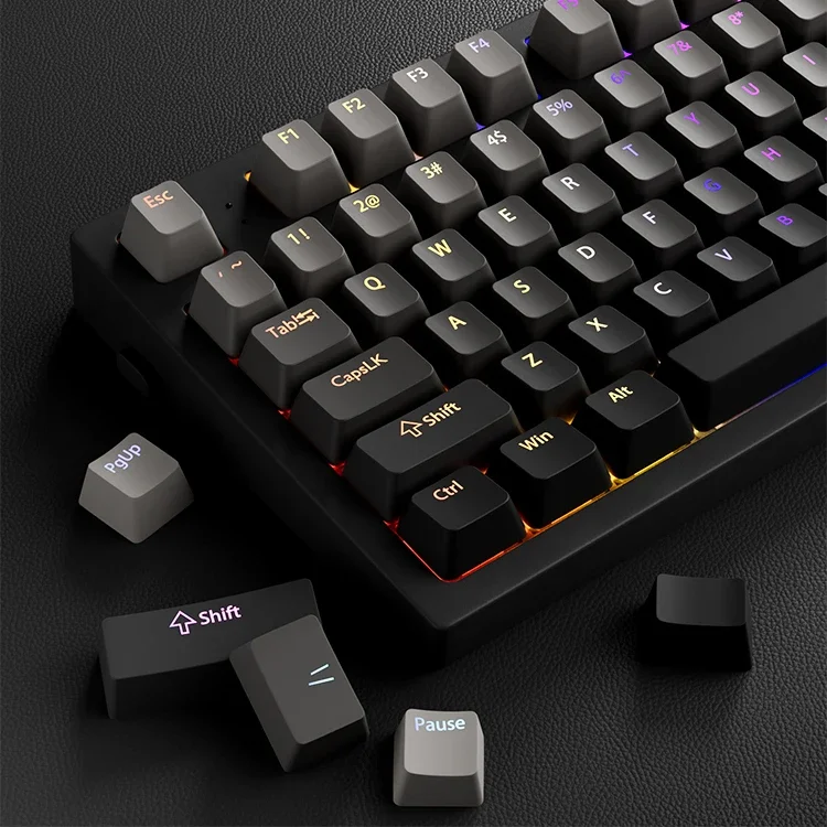 

Keycap dust is engraved keycap PBT gradual change light transmission original height MK870pro step from 87/98 keys