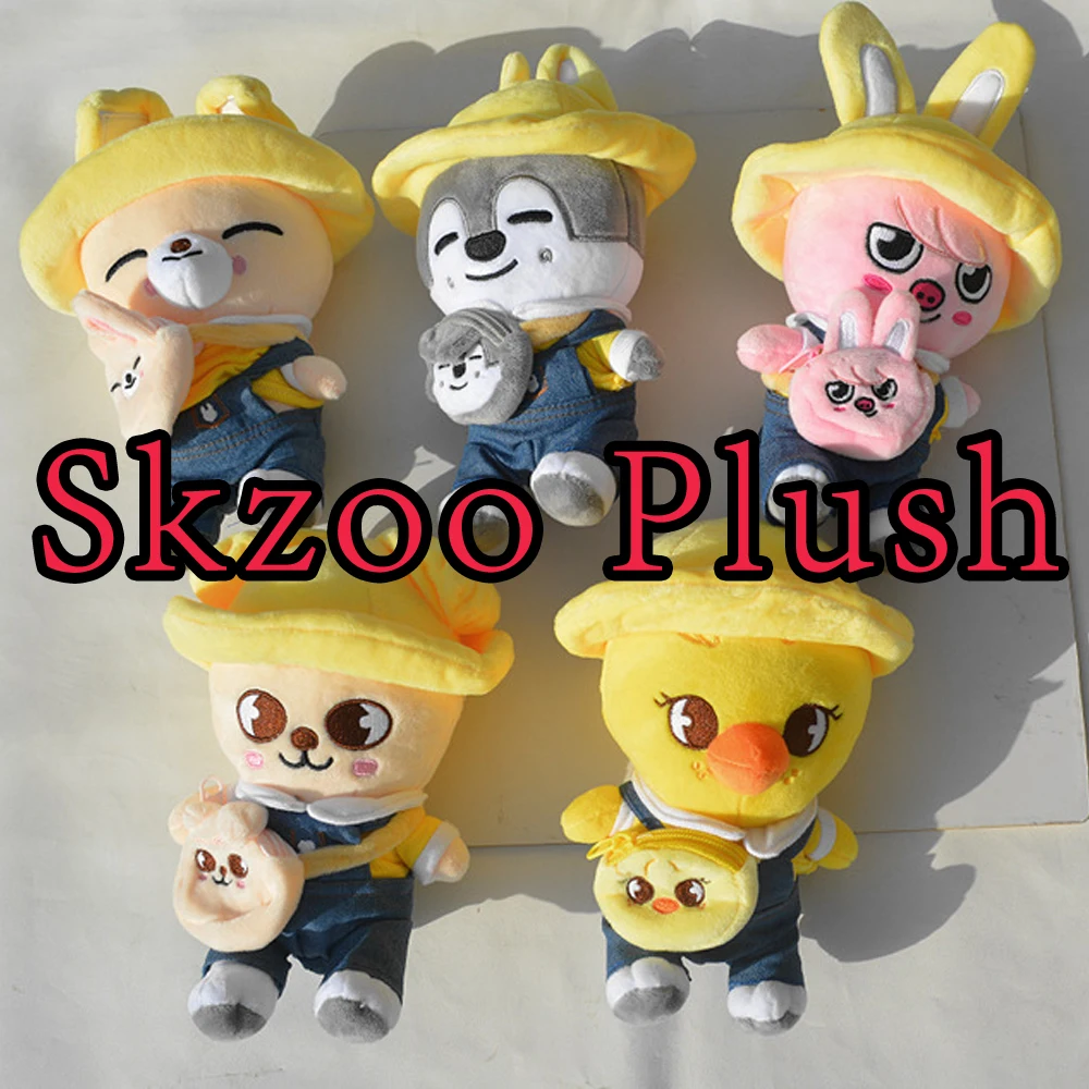 

221styles Skzoo Plush Toys Stray Wolf Cartoon Stuffed Animal Plushies Doll Kawaii Character Plush Doll Companion for Adults Fans