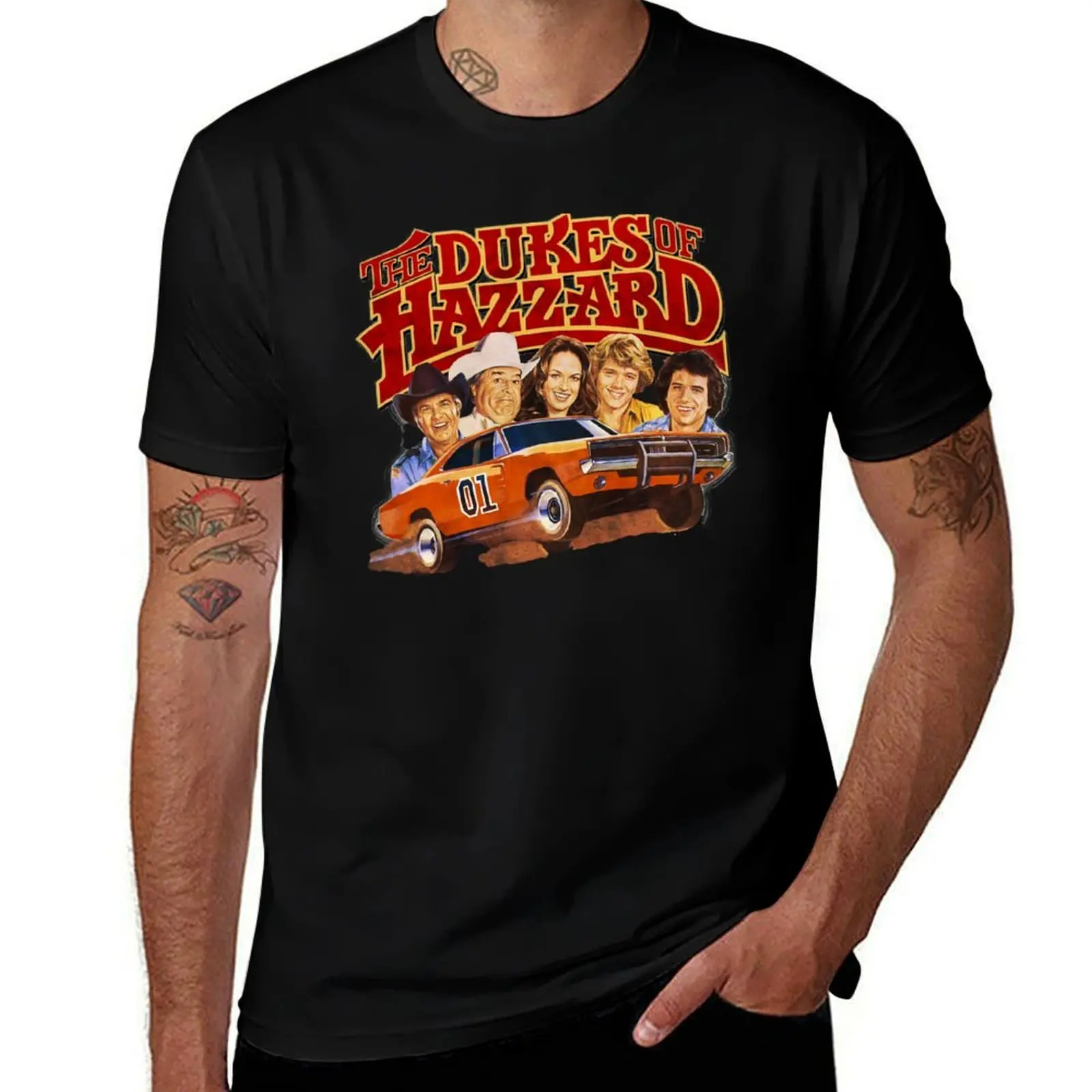 

Copy of Dukes Of Hazzard Title / Cast Distressed T-Shirt t shirt for man t shirts for man cotton soft T-Shirt