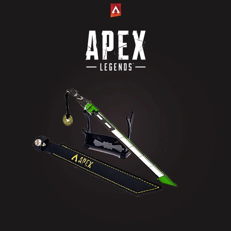 Chaveiro luminoso do jogo para meninos, faca modelo de arma, espada Katana, Apex Legends, herança cripto, lâmina Biwon, brinquedos samurai