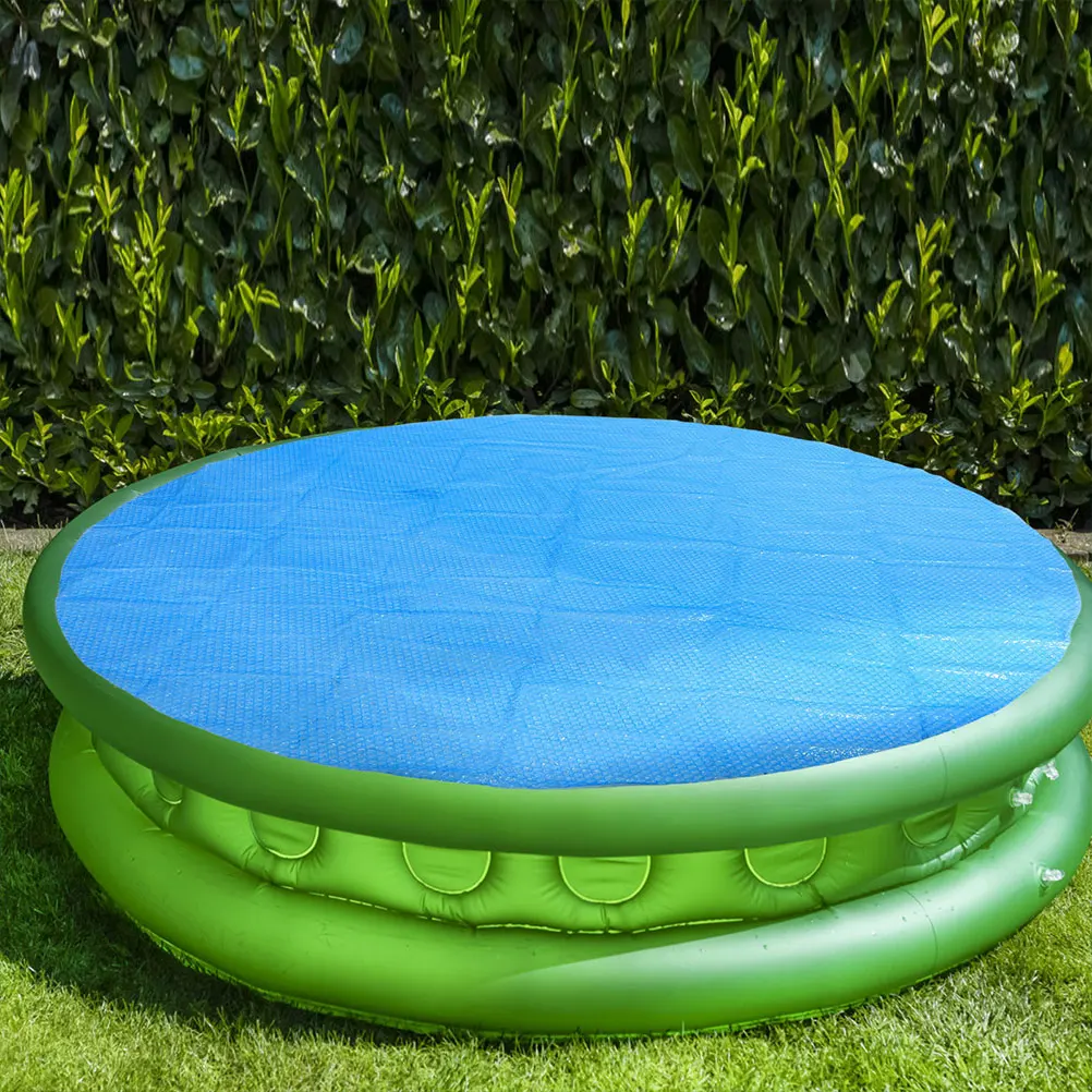 

10FT Round Pool Cover for Inground Above Ground Hot Tub Spa Solar Insulation Blanket Waterproof Durable PE Cover Outdoor Water