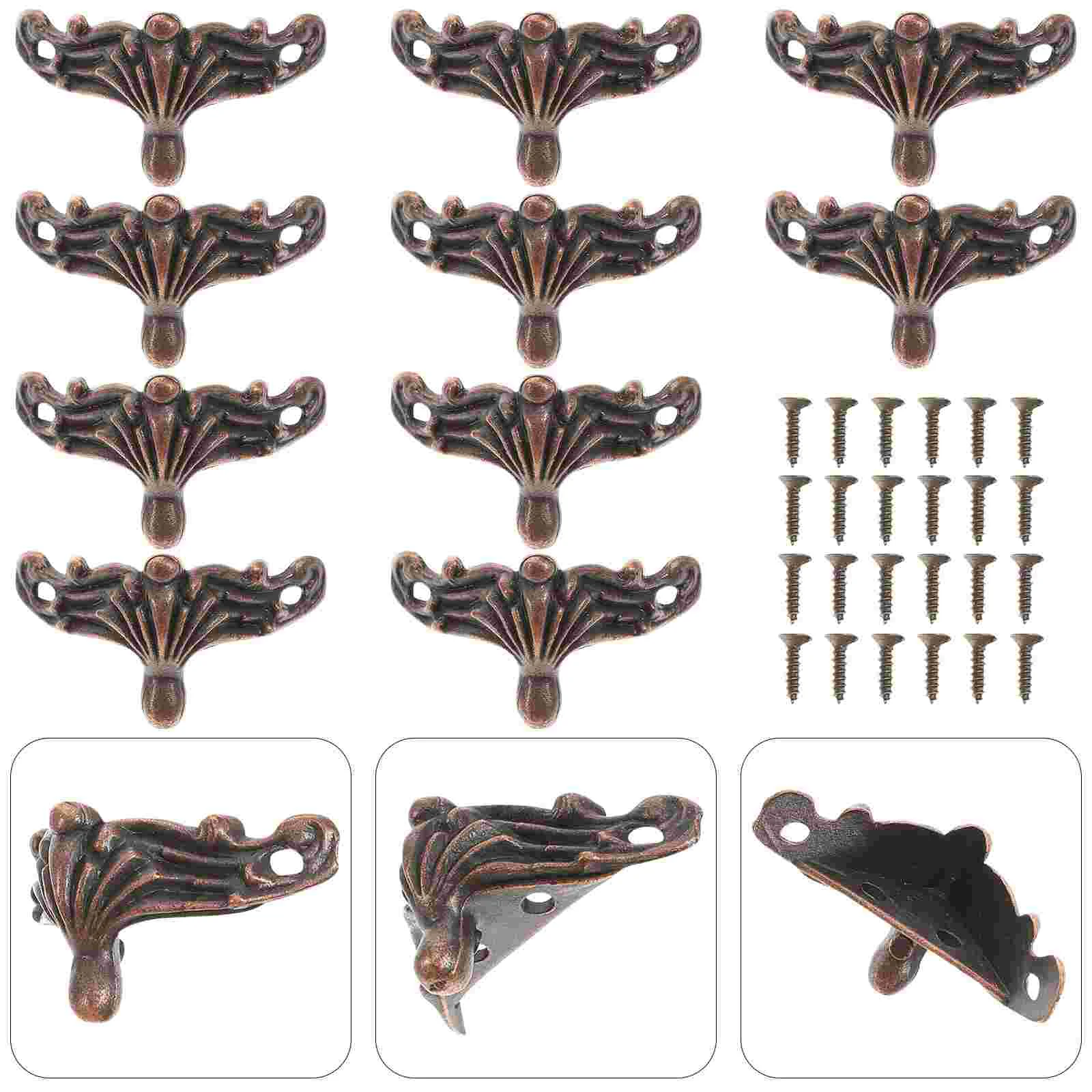 

25 Pcs Furniture Legs Feet Jewelry Basket Zinc Alloy Accessories Corner Protector