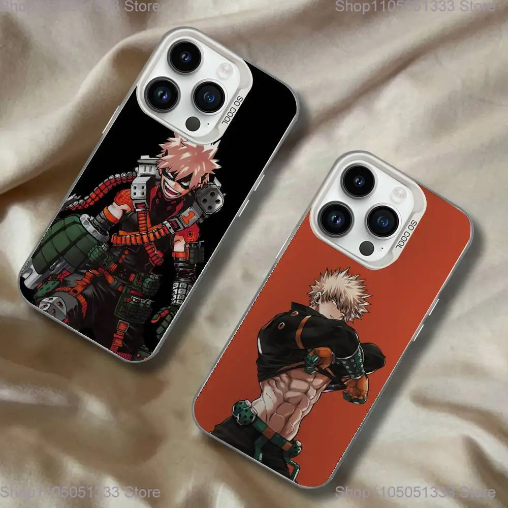 

The H-Hero K-atsuki B-Bakugos Phone Case For iPhone 16,15,14,13,12,11,Pro,XS,Max,Plus,Mini,SE White Candy Matte Shockproof Cover