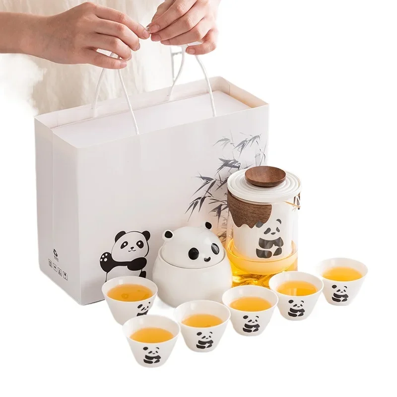 

Cultural and Creative Tourism Teapot Cup High-end Corporate Partner Gift Set Luxury Ceramic Teacup Set