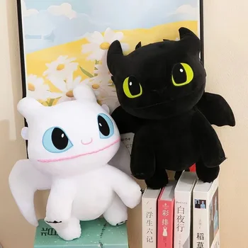 MINISO nasıl ejderha büyük boy peluş oyuncaklar Plushie dişsiz bebek Kawaii dolması dekorasyon çocuklar için doğum günü hediyesi tren