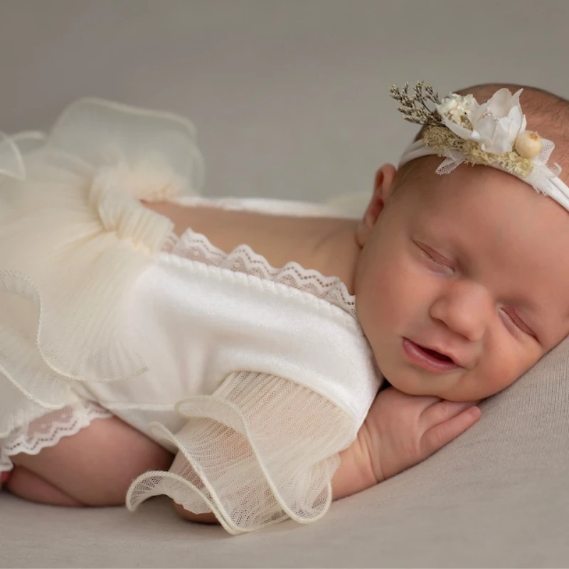 Newborn Outfit  Baby Photography Props Baby Girl Dress  Romper Baby Fotografia Accessories