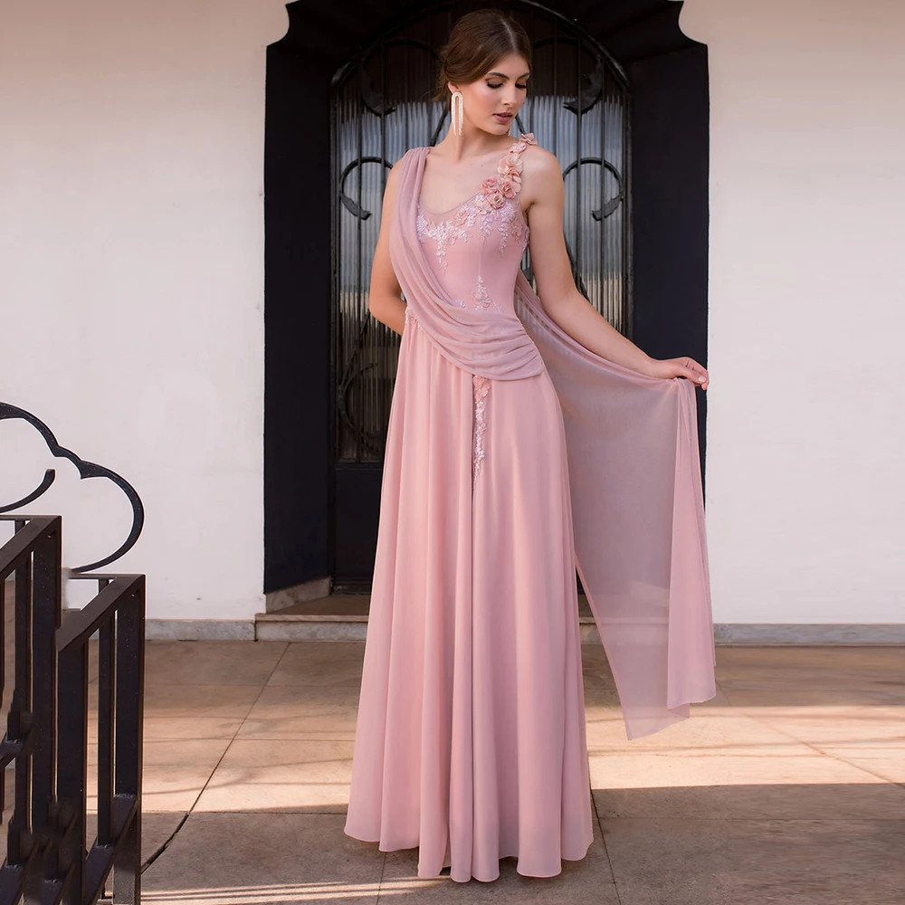 Vestidos de festa de casamento sem mangas com alças, vestidos clássicos para a mãe da noiva, vestidos árabes, à venda, rosa rosa, 2024