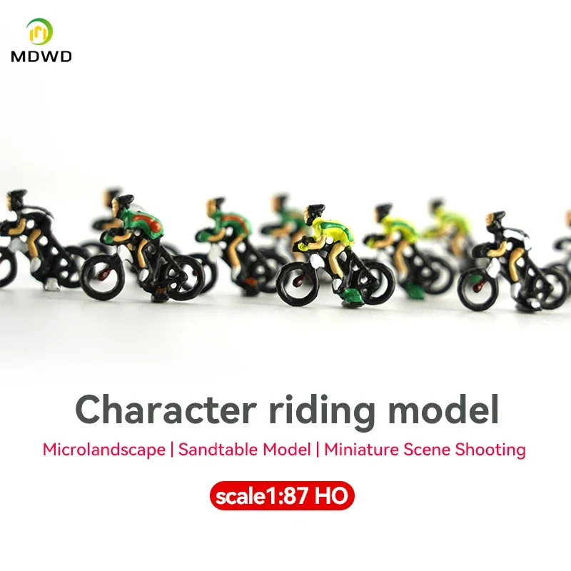 Model Railway HO Scale 1:87 Cyclist Photographer Cycling 15 Different Poses Bicycle Motorcycle