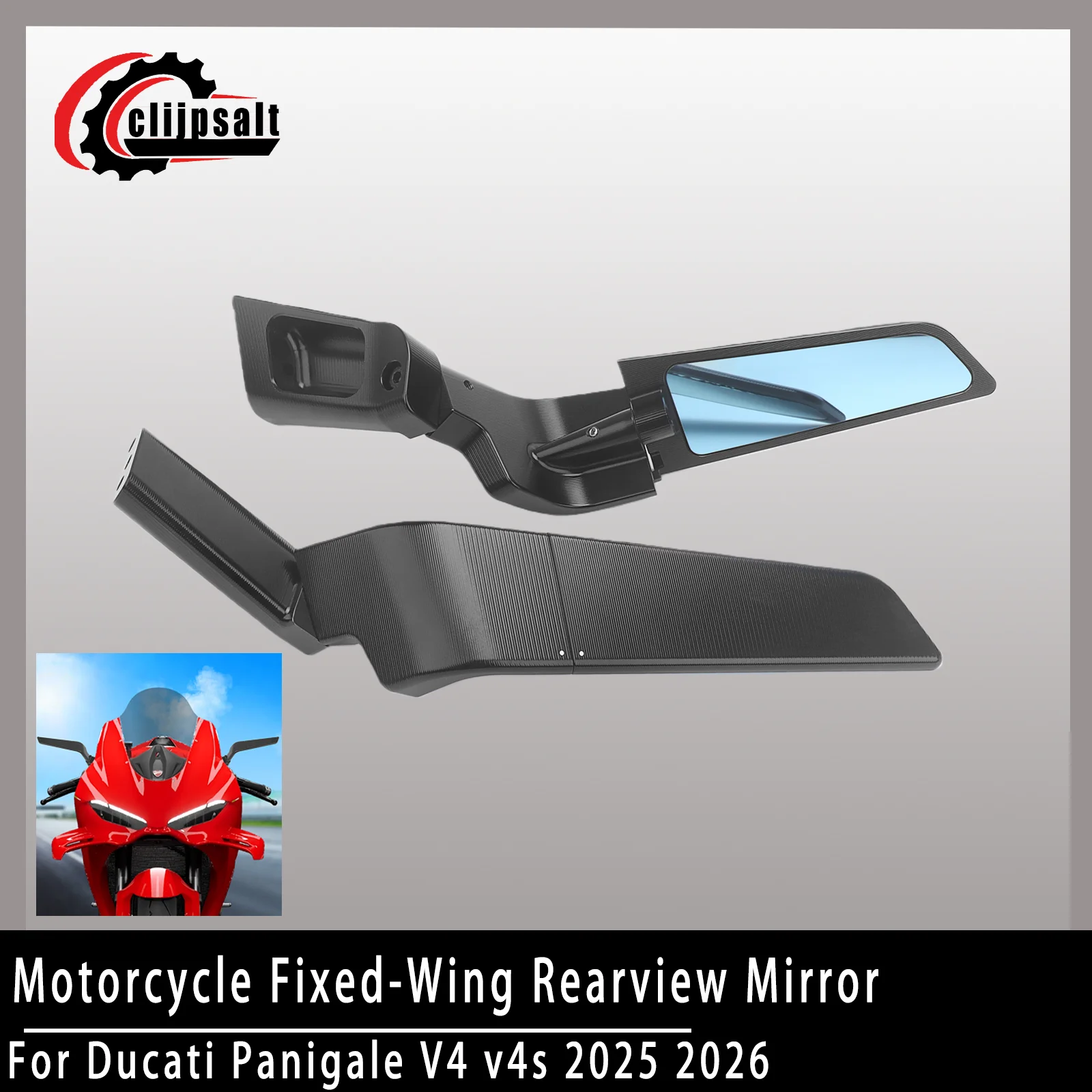 

For Ducati Panigale V4 V4S 2025-2026 NEW Motorcycle Aluminum Rearview Mirror Kit Rotate Adjustable Side View Mirror