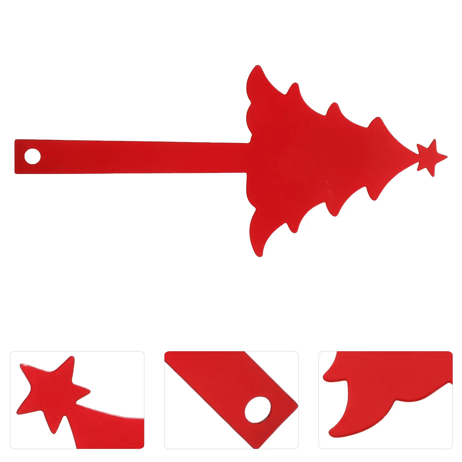 Iron Christmas Tree Mailbox Topper Decor Flag Replacement for Yard Tree Ornament Sign Heavy Duty Hollowed Silhouette Design
