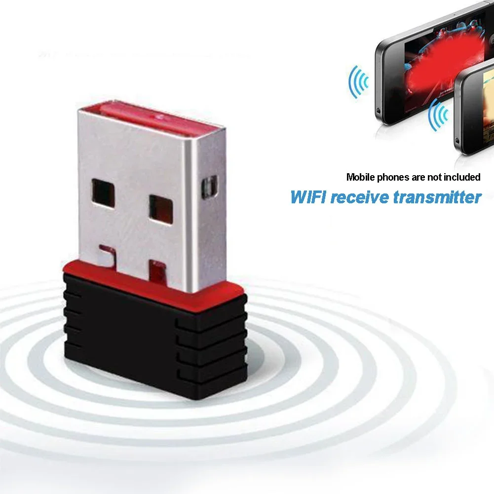 Adaptador USB WiFi de 150Mbps, Dongle Ethernet LAN inalámbrico, tarjeta portátil externa de red de 2,4G para ordenador de escritorio y portátil