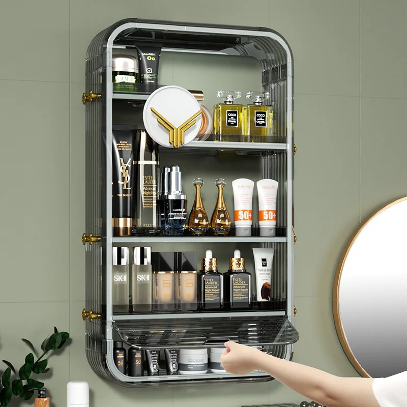 

Toilet Rack Free Punching Wall-mounted Kitchen Bathroom Vanity Toilet Toilet Wall Cosmetic Storage Box