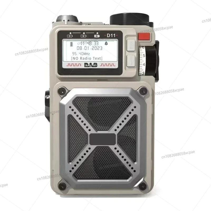 

2024 New Outdoor Portable Hand Cranked Solar Emergency Radio Bluetooth Speaker Military Style DAB Radio Generator