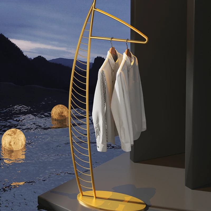 

Creative Sailboat Coat Rack Bracket Structure Simple Modern Adult Iron Clothes Rack