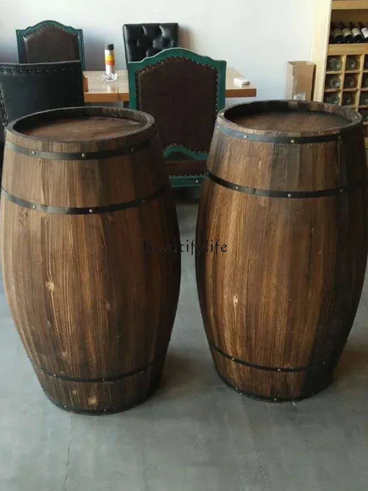 LJY*Antique oak barrel wine barrel wedding props set