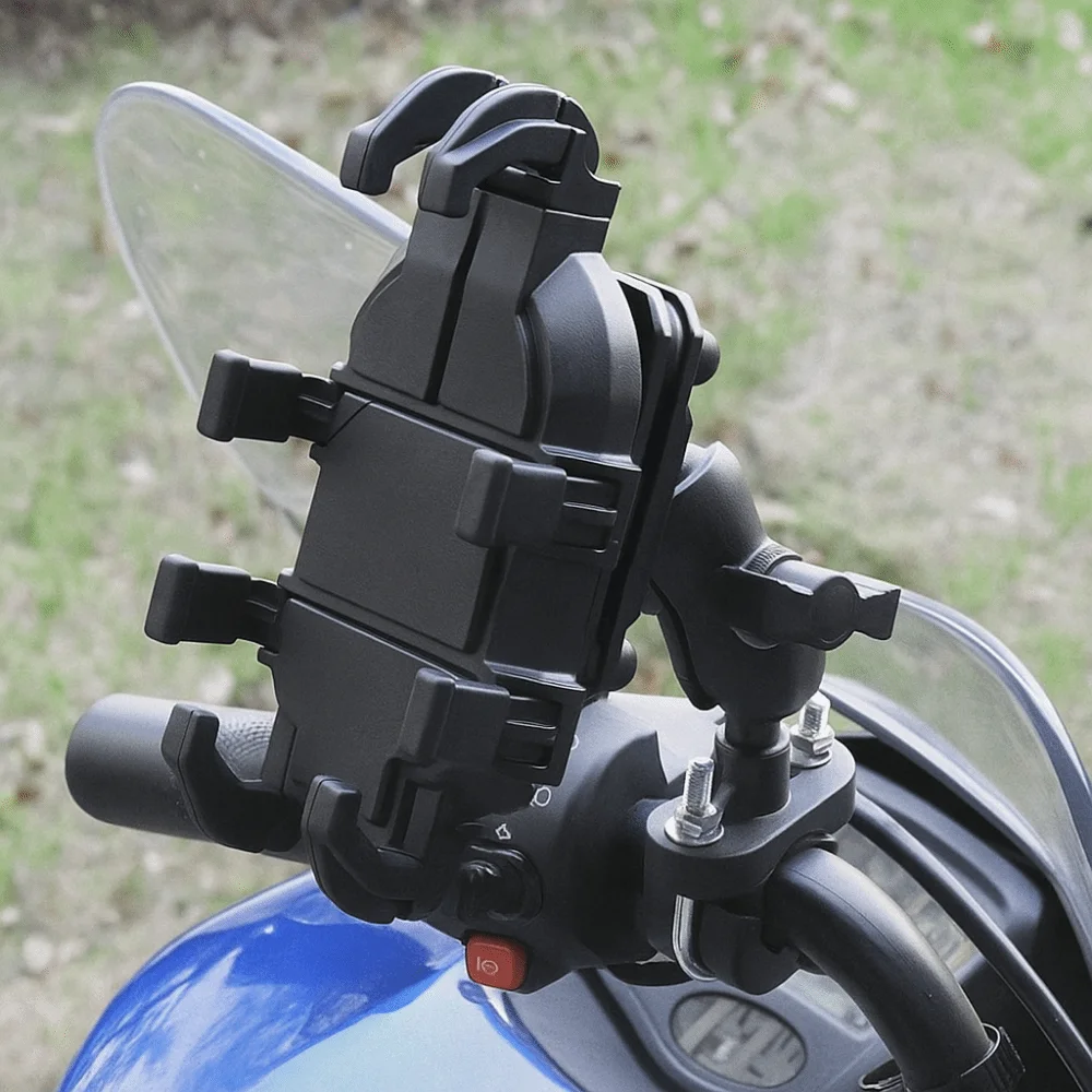 

360° Rotation Motorcycle Phone Holder Ultra-Stable Anti-Shake Mobile Phone Support Holder Eight Claw Fixed Shockproof