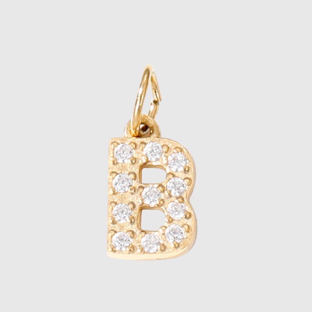 Stainless Steel Initial Letter Charms for DIY Jewelry Making