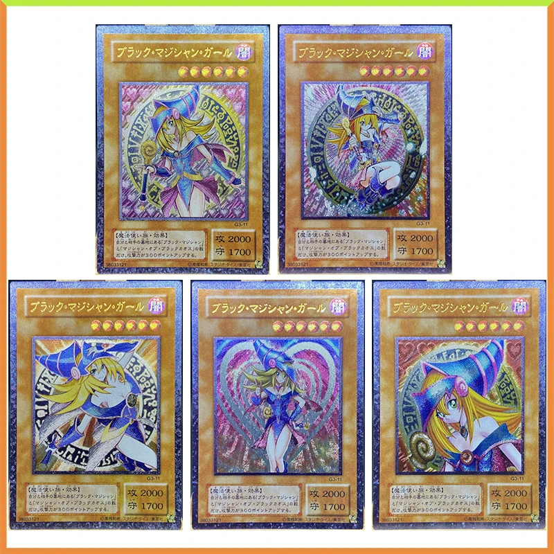 

Anime Yu-Gi-Oh DIY ACG Tabletop Battle Game Gilding Cards Dark Magician Girl Toys for boys Collectible Cards Birthday Present