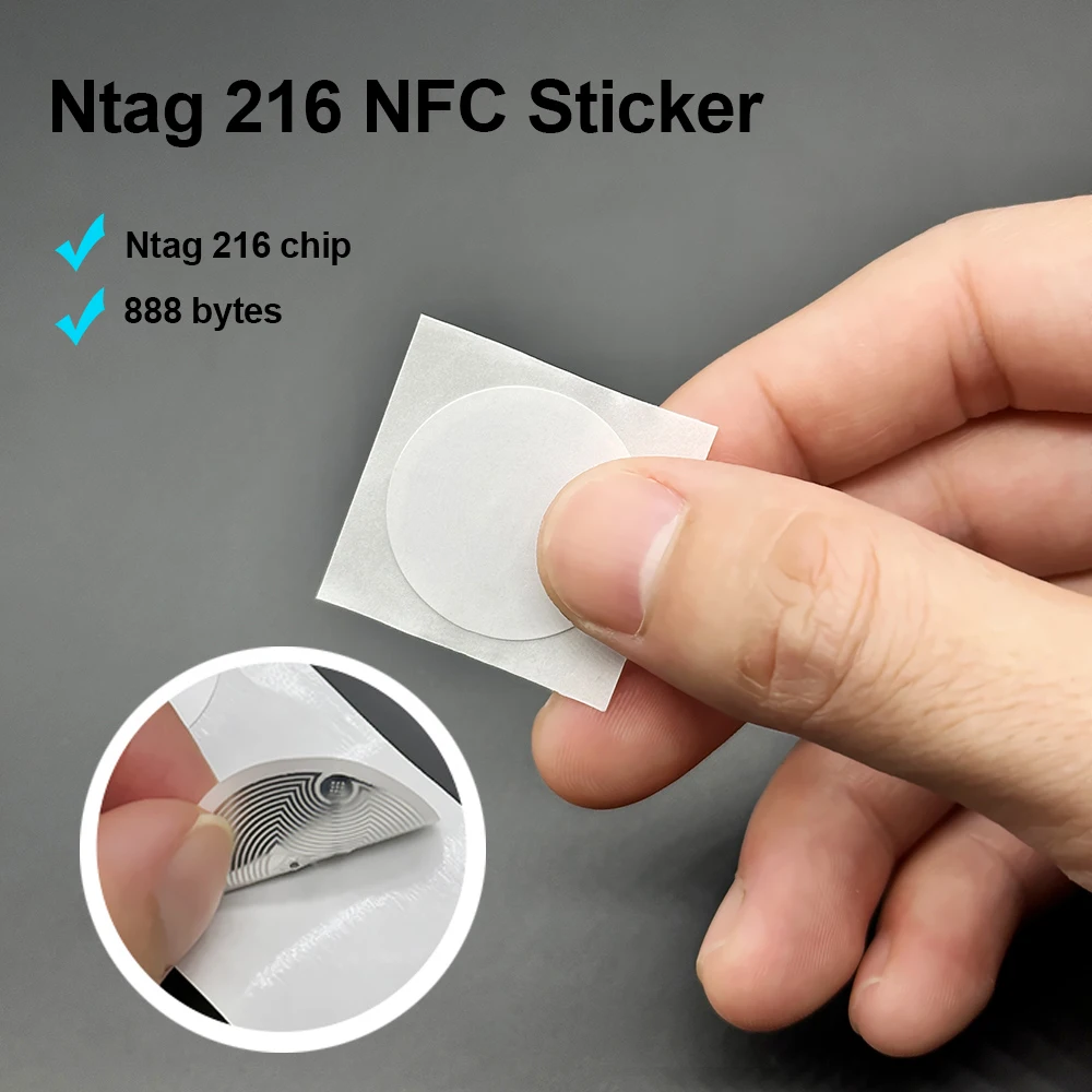 

Наклейка NFC Ntag216 с памятью 888 байтов, частота 13,56 МГц, универсальная этикетка RFID NFC Ntag 216